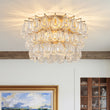 Load image into Gallery viewer, Modern Luxury Brass 3-Tier Round Crystal Drop Ceiling Light
