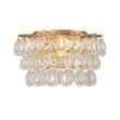 Load image into Gallery viewer, Modern Luxury Brass 3-Tier Round Crystal Drop Ceiling Light
