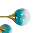 Load image into Gallery viewer, Modern Mid-Century Blue Glass Globe Brass Sputnik Chandelier
