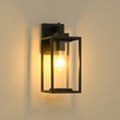 Load image into Gallery viewer, Modern Minimalist 1-Light Black Square Outdoor Wall Lantern
