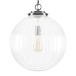 Load image into Gallery viewer, Modern 1-Light Clear Fluted Glass Globe Kitchen Pendant
