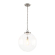 Load image into Gallery viewer, Modern 1-Light Clear Fluted Glass Globe Kitchen Pendant
