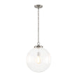 Load image into Gallery viewer, Modern 1-Light Clear Fluted Glass Globe Kitchen Pendant
