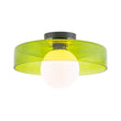 Load image into Gallery viewer, Nordic Green Glass Globe 1-Light Round Ceiling Fixture
