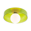 Load image into Gallery viewer, Nordic Green Glass Globe 1-Light Round Ceiling Fixture
