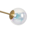 Load image into Gallery viewer, Polished Iridescent Art Glass Globe Round Brass Sputnik Chandelier
