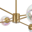 Load image into Gallery viewer, Polished Iridescent Art Glass Globe Round Brass Sputnik Chandelier
