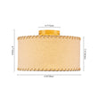 Load image into Gallery viewer, Retro Farmhouse Ivory Linen Drum Lantern Ceiling Light
