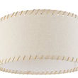 Load image into Gallery viewer, Retro Farmhouse Ivory Linen Drum Lantern Ceiling Light
