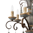 Load image into Gallery viewer, Rustic Farmhouse Distressed Wood 6-Light Candle Chandelier
