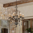 Load image into Gallery viewer, Rustic Farmhouse Distressed Wood 6-Light Candle Chandelier
