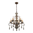 Load image into Gallery viewer, Rustic Farmhouse Distressed Wood 6-Light Candle Chandelier
