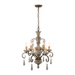 Load image into Gallery viewer, Rustic Farmhouse Distressed Wood 6-Light Candle Chandelier
