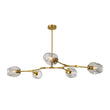 Load image into Gallery viewer, Sculptural 5-Light Gray Tinted Glass Globe Branch Island Pendant
