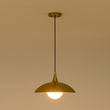 Load image into Gallery viewer, Shaker Farmhouse 1-Light Brass Metal Dome Kitchen Pendant
