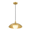 Load image into Gallery viewer, Shaker Farmhouse 1-Light Brass Metal Dome Kitchen Pendant
