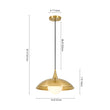 Load image into Gallery viewer, Shaker Farmhouse 1-Light Brass Metal Dome Kitchen Pendant
