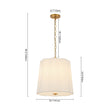 Load image into Gallery viewer, Bohemian 3-Light Round Fabric Pleated Drum Lantern Pendant
