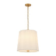 Load image into Gallery viewer, Bohemian 3-Light Round Fabric Pleated Drum Lantern Pendant
