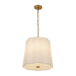 Load image into Gallery viewer, Bohemian 3-Light Round Fabric Pleated Drum Lantern Pendant
