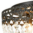 Load image into Gallery viewer, Spanish Bronze Round Cascaded Crystal Cage Ceiling Light
