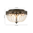 Load image into Gallery viewer, Spanish Bronze Round Cascaded Crystal Cage Ceiling Light
