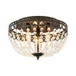 Load image into Gallery viewer, Spanish Bronze Round Cascaded Crystal Cage Ceiling Light

