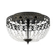Load image into Gallery viewer, Spanish Bronze Round Cascaded Crystal Cage Ceiling Light
