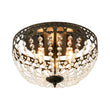 Load image into Gallery viewer, Spanish Bronze Round Cascaded Crystal Cage Ceiling Light
