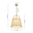 Load image into Gallery viewer, Spanish Farmhouse 4-Light Drum Beige Linen Lantern Pendant
