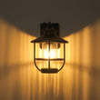 Load image into Gallery viewer, Vintage 1-Light Black Cabin Wall Lantern Outdoor Sconce

