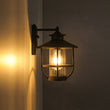 Load image into Gallery viewer, Vintage 1-Light Black Cabin Wall Lantern Outdoor Sconce
