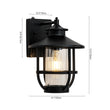 Load image into Gallery viewer, Vintage 1-Light Black Cabin Wall Lantern Outdoor Sconce
