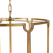 Load image into Gallery viewer, Vintage 4-Light Antique Gold Metal Cylinder Cage Lantern Pendant

