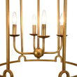 Load image into Gallery viewer, Vintage 4-Light Antique Gold Metal Cylinder Cage Lantern Pendant

