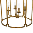 Load image into Gallery viewer, Vintage 4-Light Antique Gold Metal Cylinder Cage Lantern Pendant
