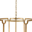 Load image into Gallery viewer, Vintage 4-Light Antique Gold Metal Cylinder Cage Lantern Pendant
