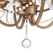 Load image into Gallery viewer, Vintage 4-Light Distressed Candle Crystal Empire Semi Flush
