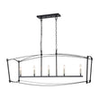 Load image into Gallery viewer, Vintage 5-Light Candle Style Arched Rectangle Island Chandelier
