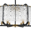 Load image into Gallery viewer, Vintage 6-Light Water Glass Wide Drum Lantern Chandelier
