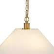 Load image into Gallery viewer, Vintage Brass Candle Style Fabric Round Tapered Lantern Pendant

