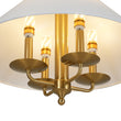 Load image into Gallery viewer, Vintage Brass Candle Style Fabric Round Tapered Lantern Pendant
