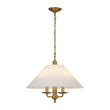 Load image into Gallery viewer, Vintage Brass Candle Style Fabric Round Tapered Lantern Pendant
