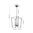 Load image into Gallery viewer, Vintage 4-Light Candle Style Arched Square Cage Pendant
