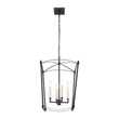 Load image into Gallery viewer, Vintage 4-Light Candle Style Arched Square Cage Pendant
