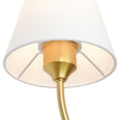Load image into Gallery viewer, Vintage Fabric Shade Brass 2-Light Linen Vanity Wall Sconce
