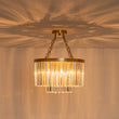 Load image into Gallery viewer, Vintage Luxe 2-Tier Brass Dazzling Crystal Round Ceiling Light
