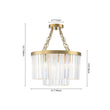 Load image into Gallery viewer, Vintage Luxe 2-Tier Brass Dazzling Crystal Round Ceiling Light
