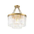 Load image into Gallery viewer, Vintage Luxe 2-Tier Brass Dazzling Crystal Round Ceiling Light
