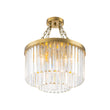 Load image into Gallery viewer, Vintage Luxe 2-Tier Brass Dazzling Crystal Round Ceiling Light
